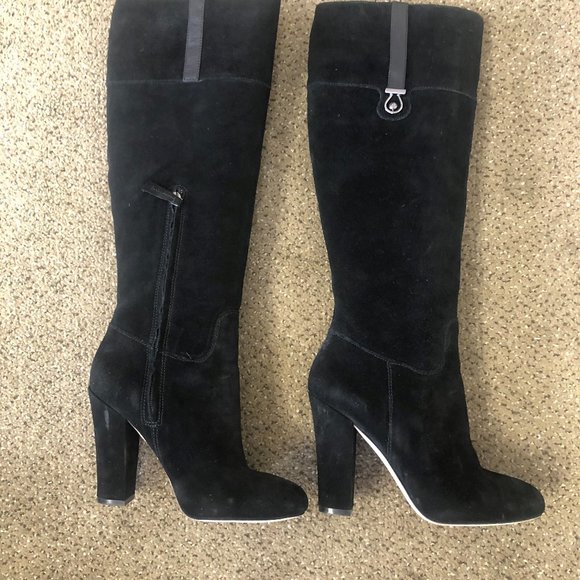 Joan & David Dasterla Boots Black Suede - Picture 3 of 5